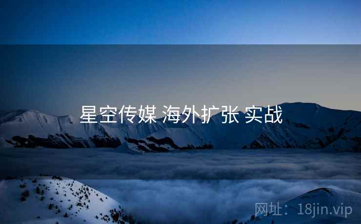 星空传媒 海外扩张 实战  第1张