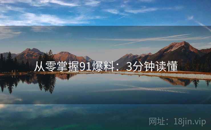 从零掌握91爆料：3分钟读懂  第2张