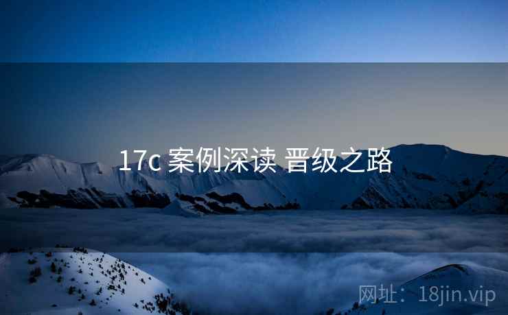 17c 案例深读 晋级之路  第2张