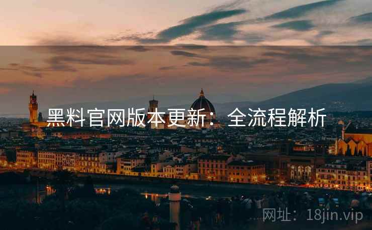 黑料官网版本更新：全流程解析  第2张