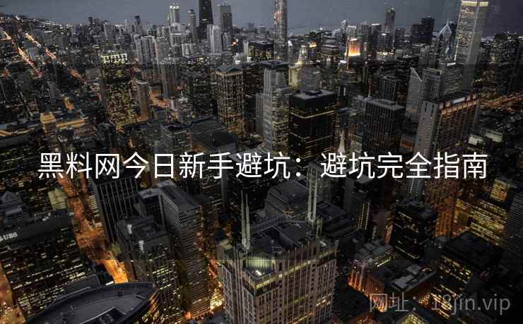 黑料网今日新手避坑：避坑完全指南  第2张