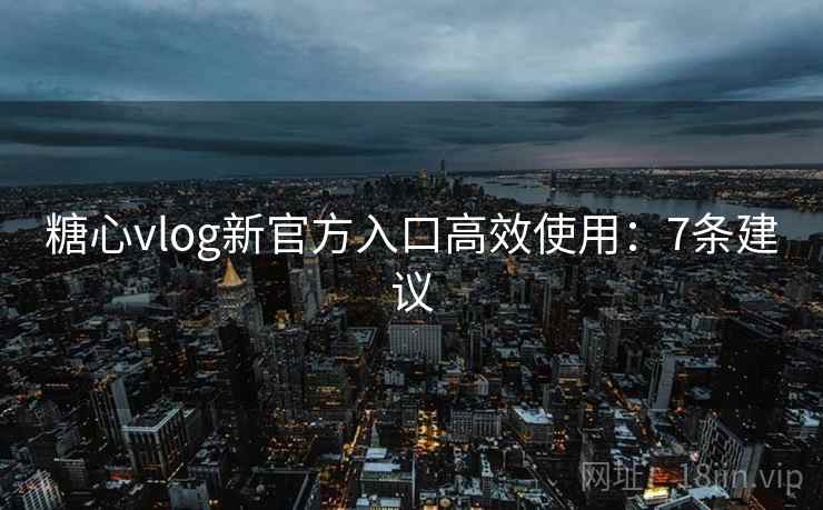糖心vlog新官方入口高效使用：7条建议  第2张